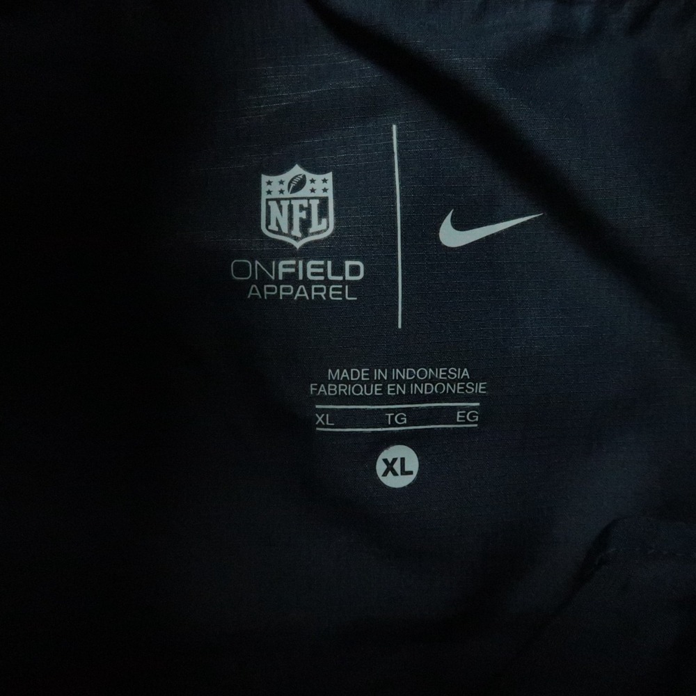 New England Patriots Jacket Men XL Blue Nike Onfield 1/2 Zip Coaches Windbreaker - Picture 3 of 13